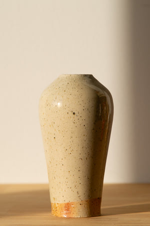 Soft-Shouldered Cream Vase