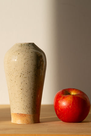 Soft-Shouldered Cream Vase