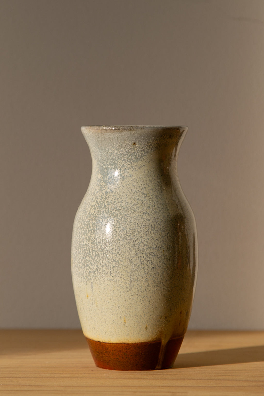 Cream and Pale Blue Vase