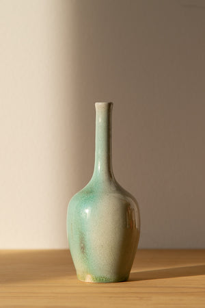 Copper and White Bud Vase