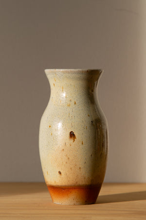 Cream and Pale Blue Vase