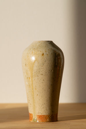 Soft-Shouldered Cream Vase