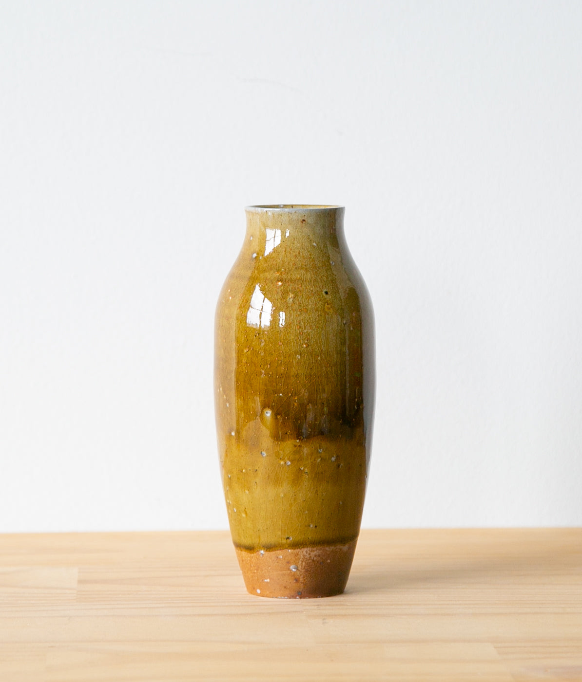 Slim honey gold vase