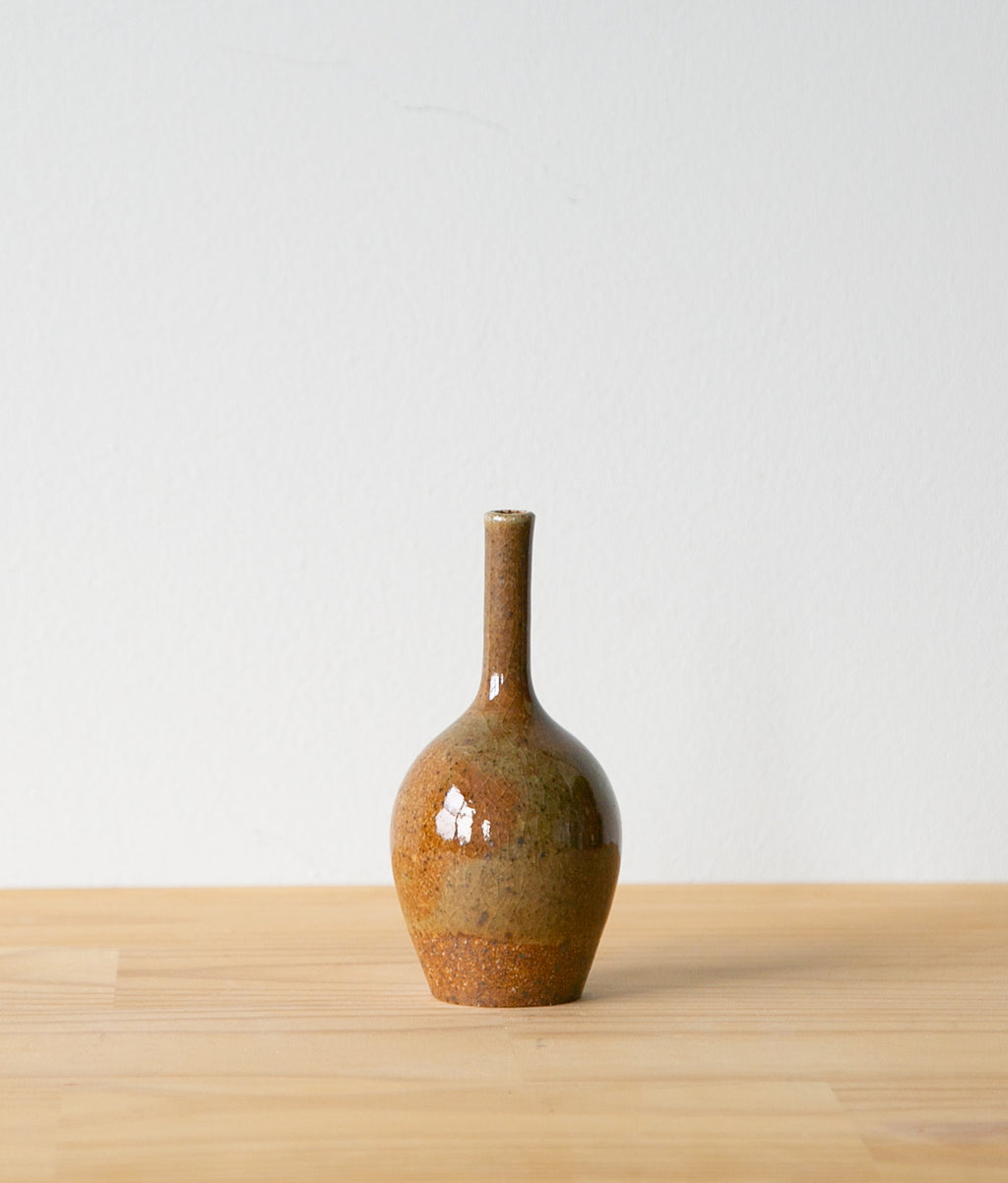 Slim brown vase