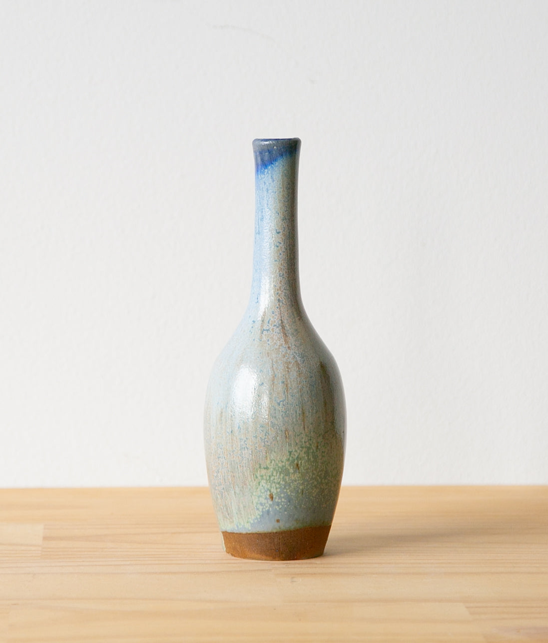 Sky blue stem vase
