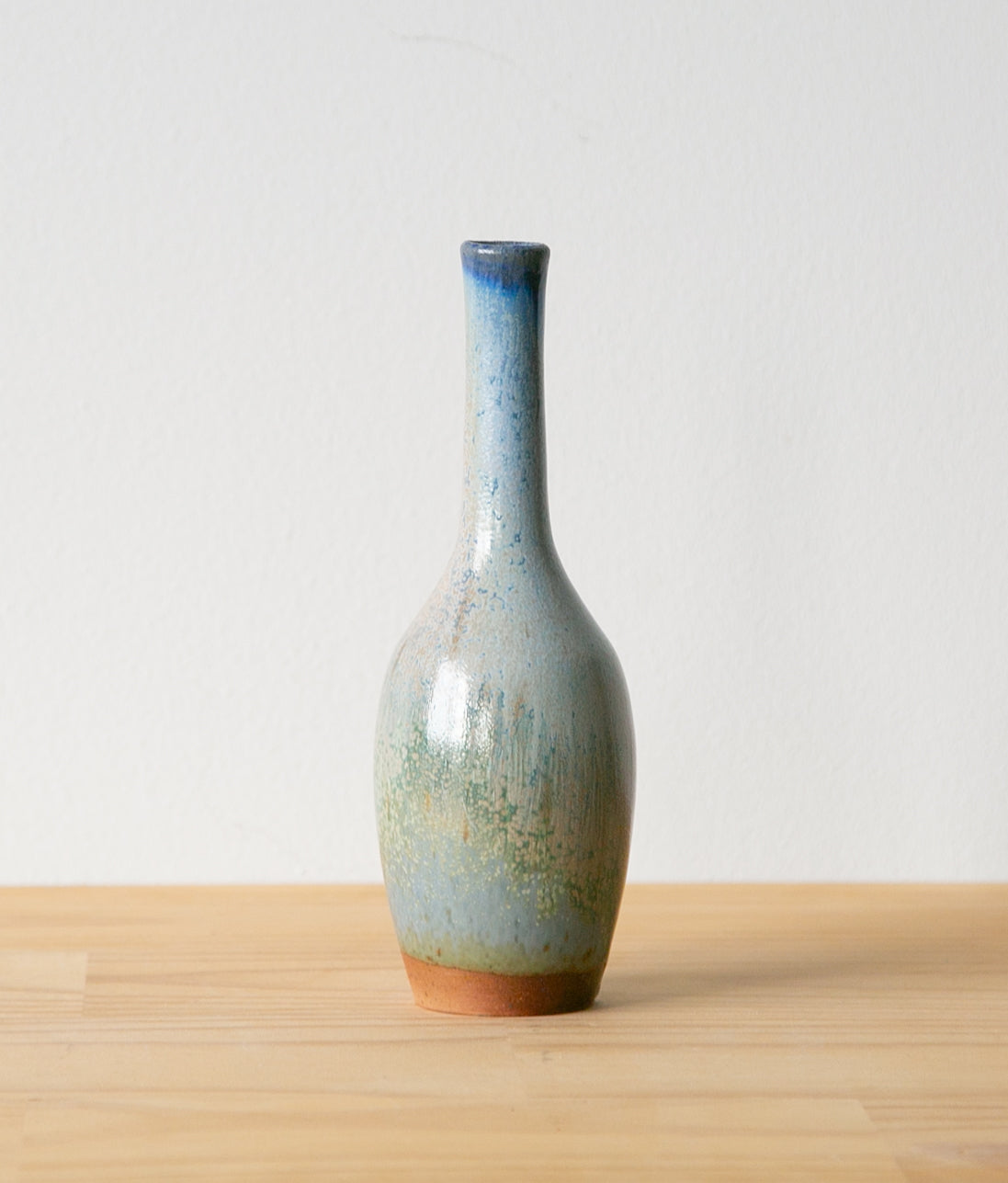 Sky blue stem vase