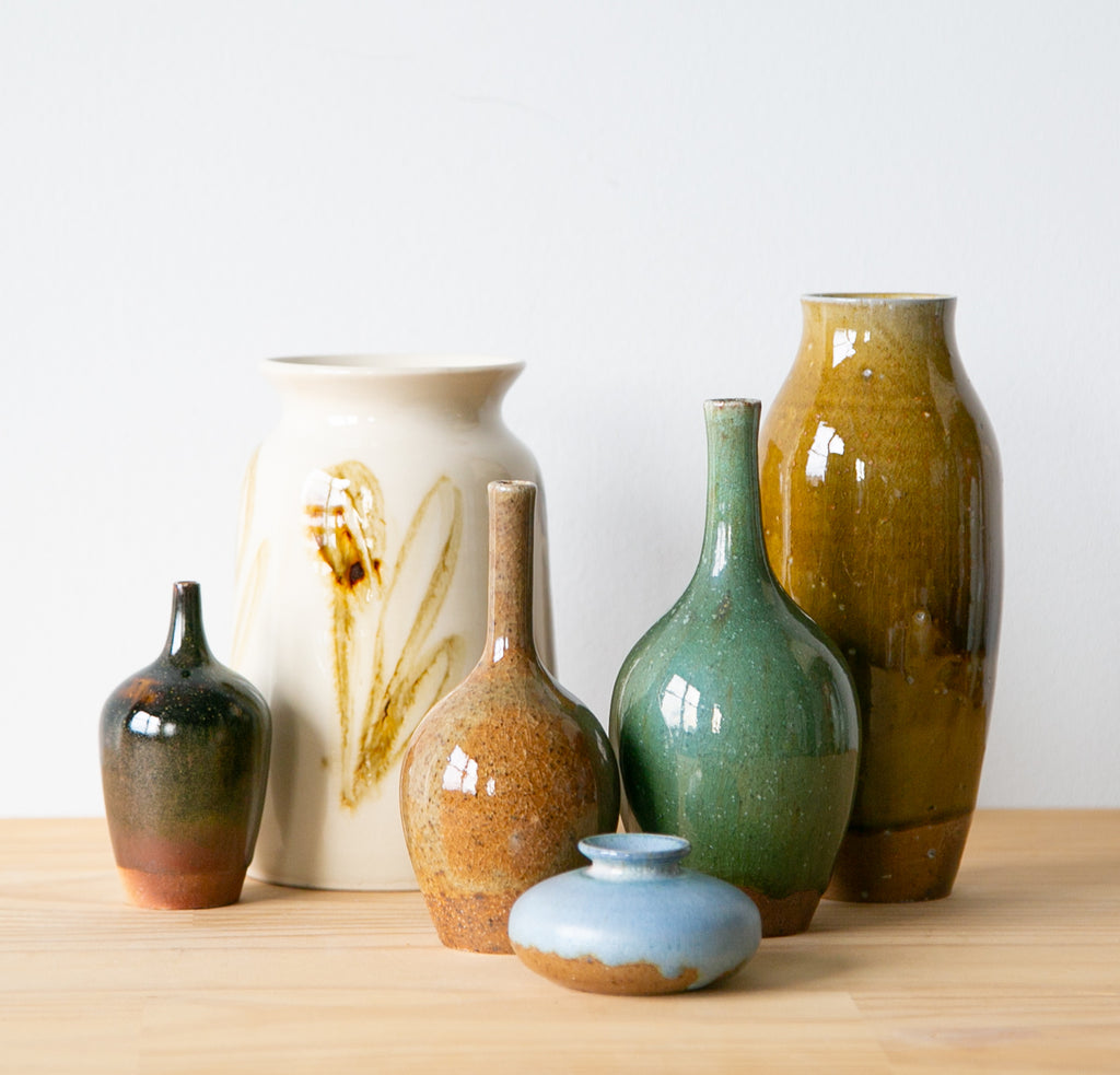 Slim honey gold vase