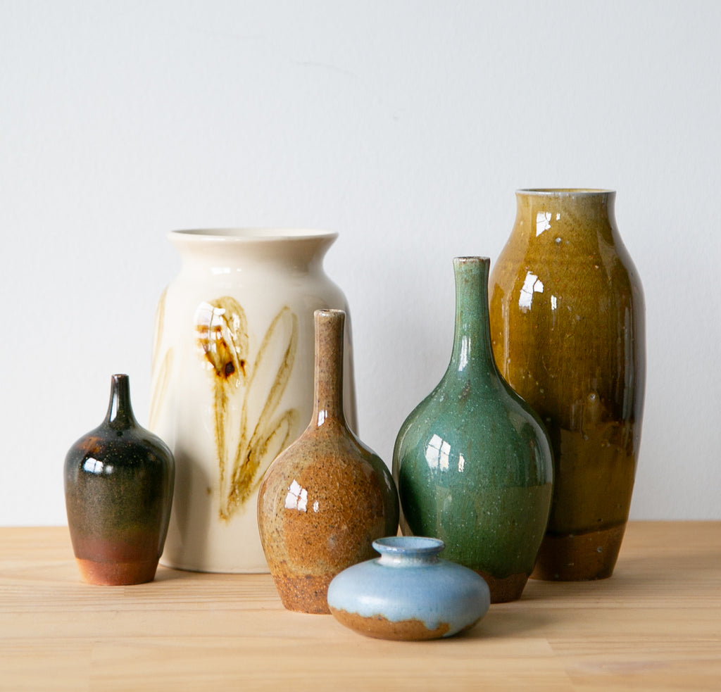 Slim brown vase