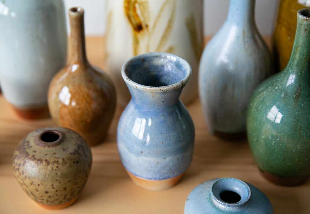 Rustic pale blue vase