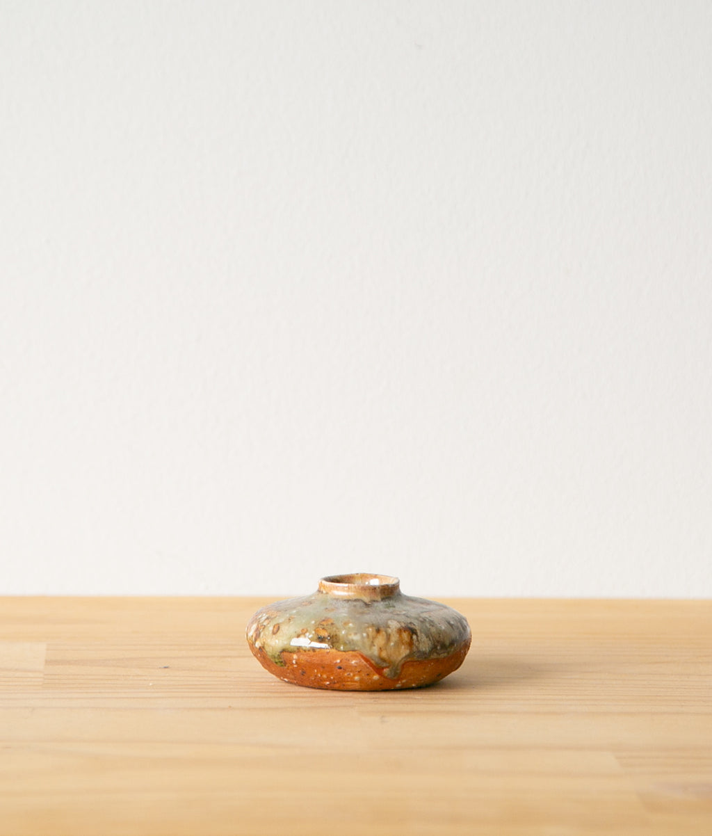 Shino granite bud vase