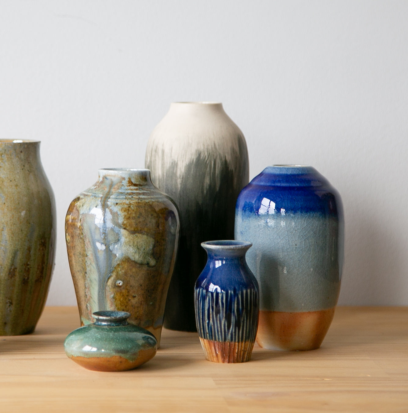 Watercolored grasses vase