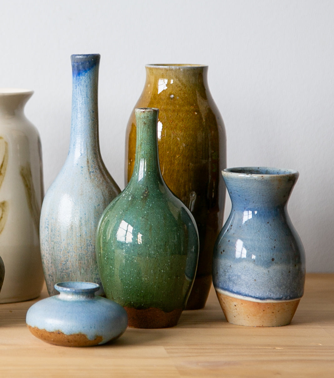 Rustic pale blue vase