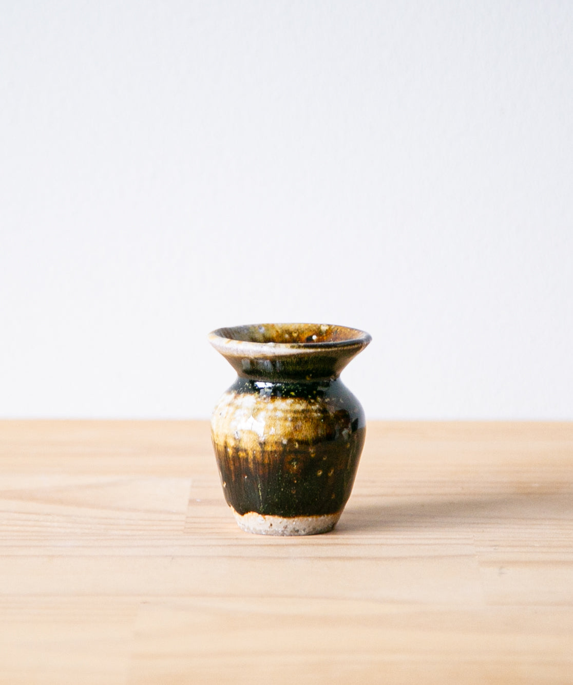 Tenmoku tulip vase