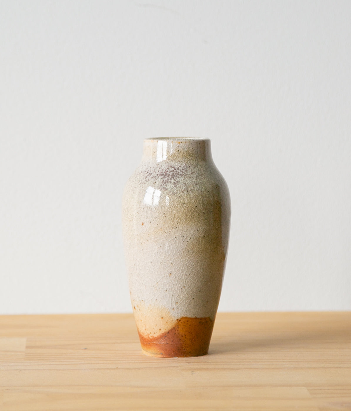 Sandy shino vase
