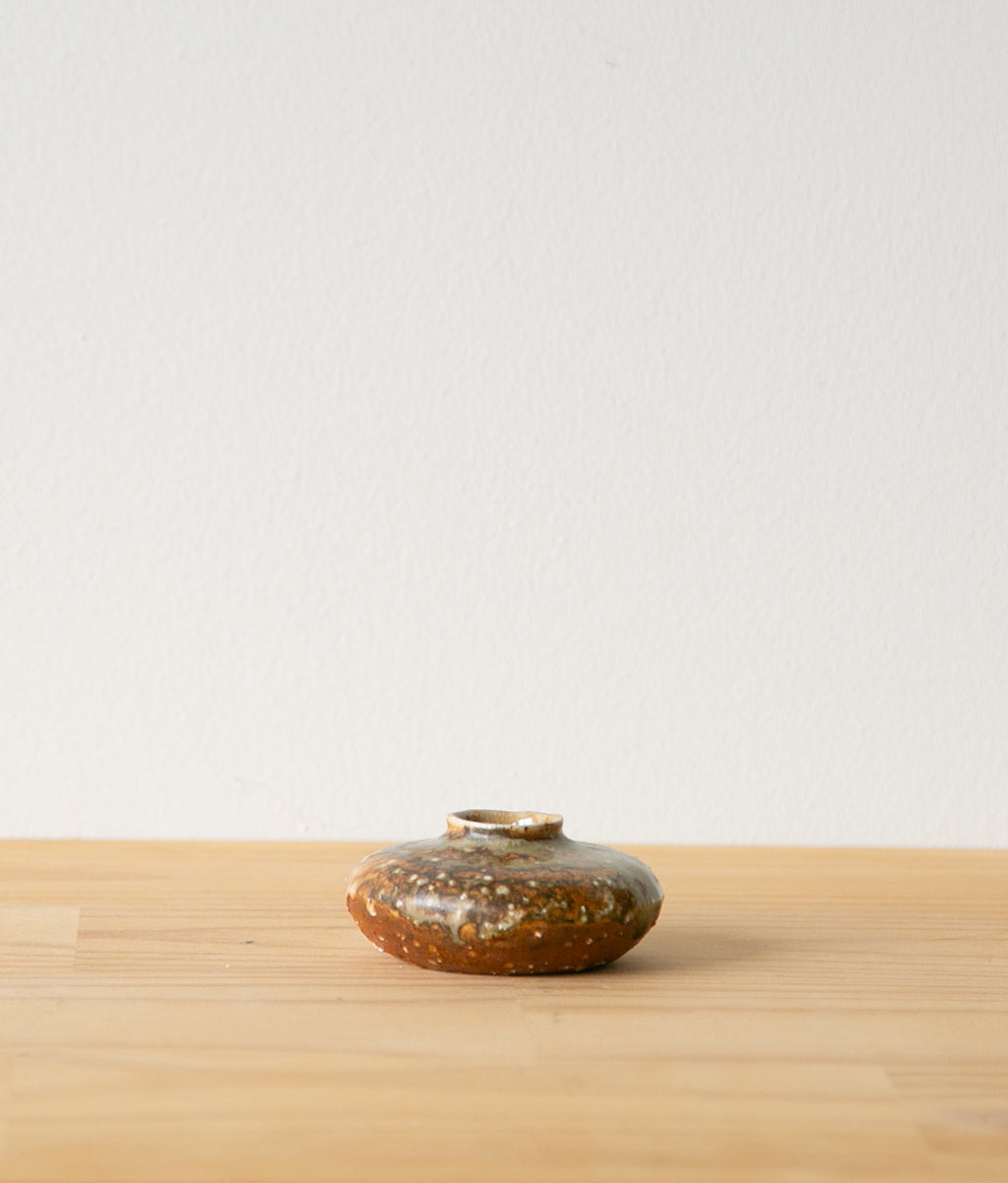 Shino granite bud vase