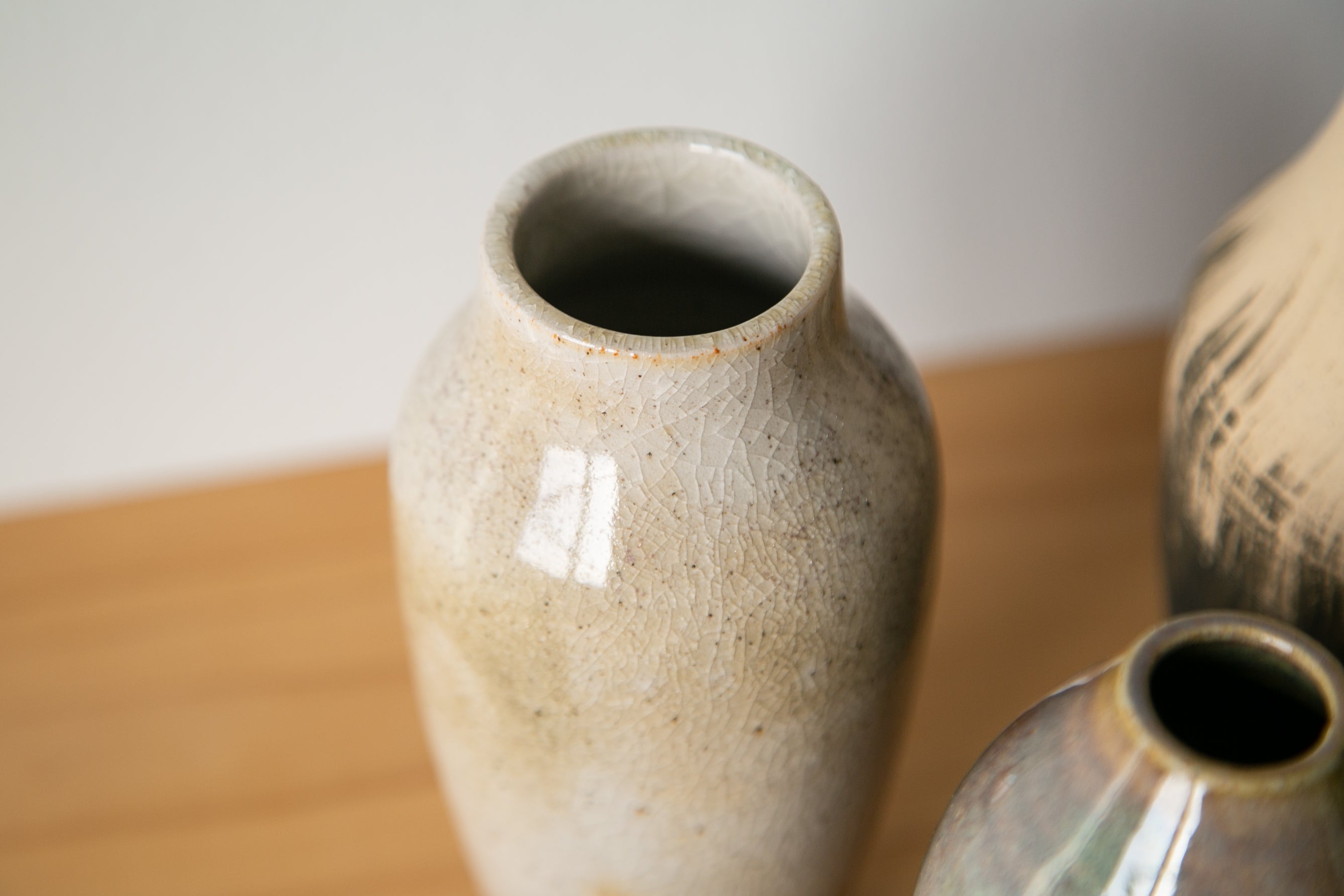 Sandy shino vase