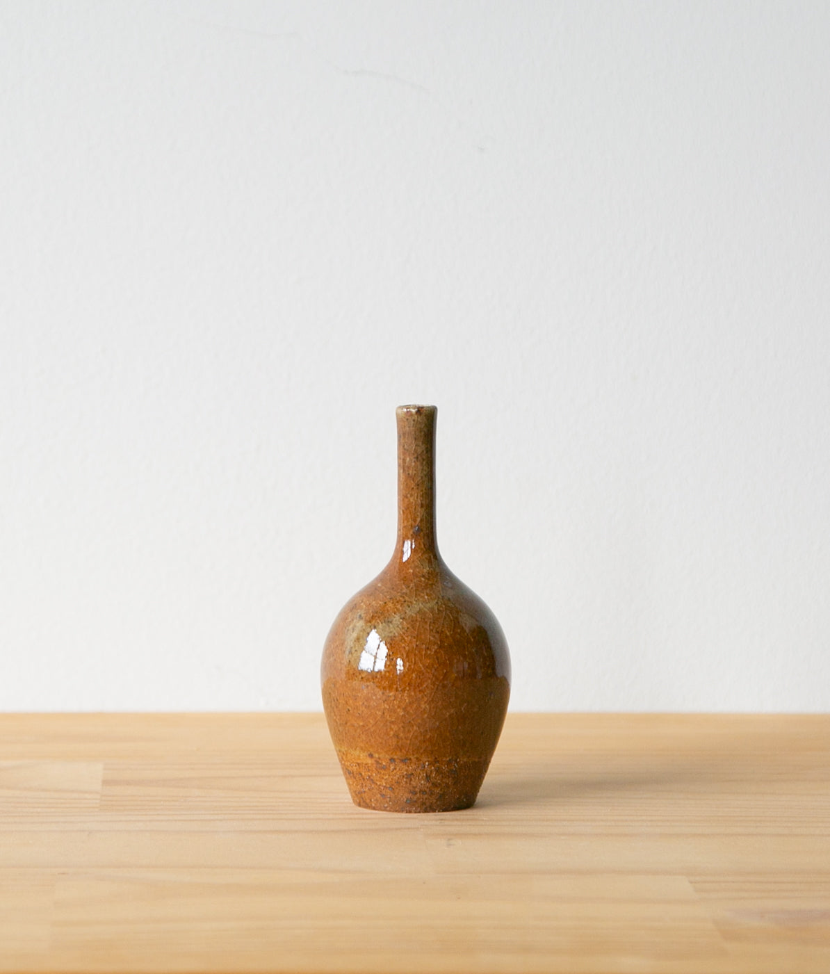 Slim brown vase