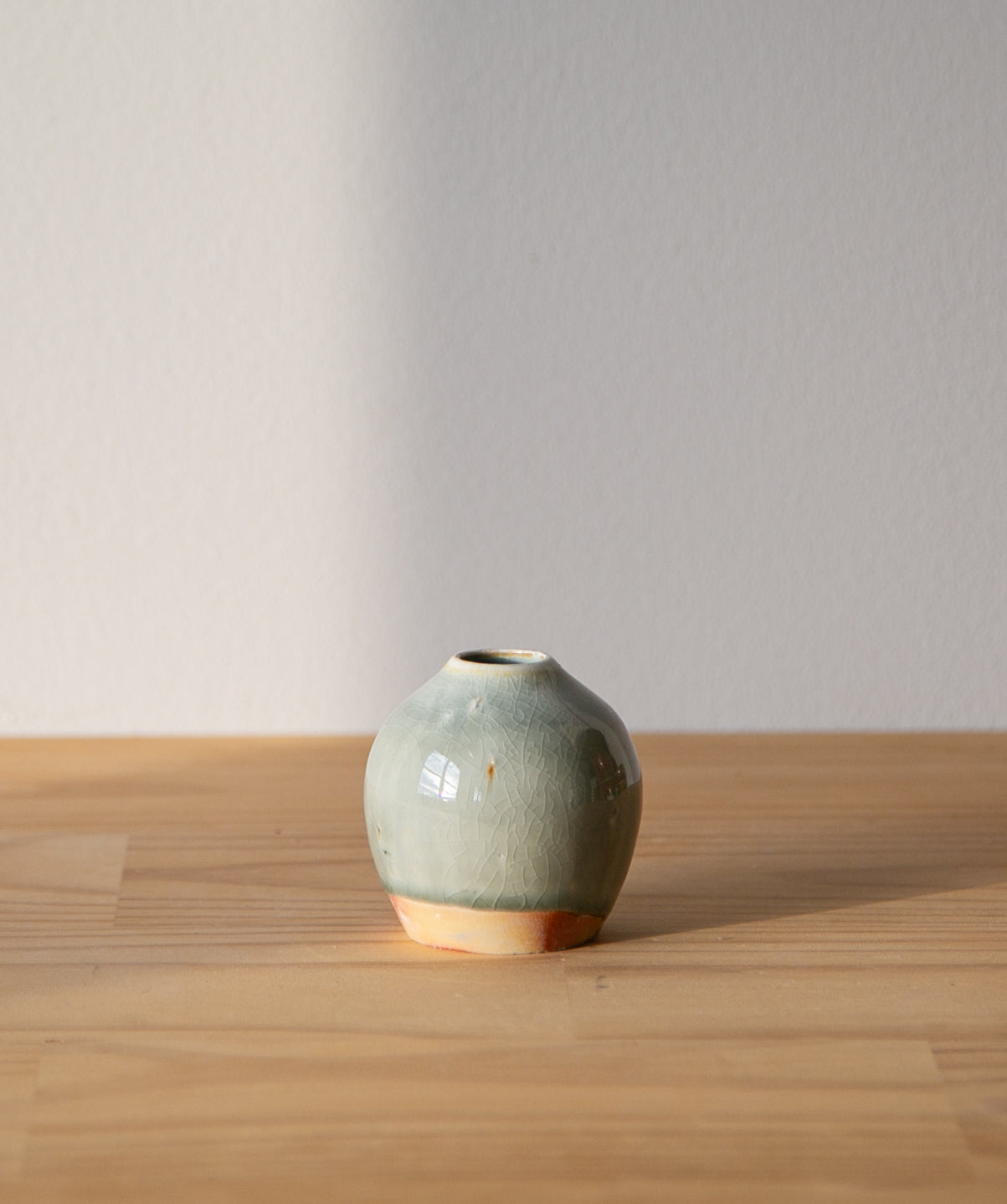 Pale blue bud vase