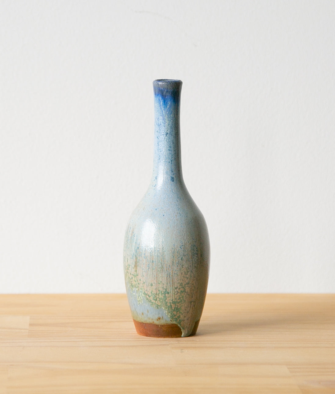 Sky blue stem vase