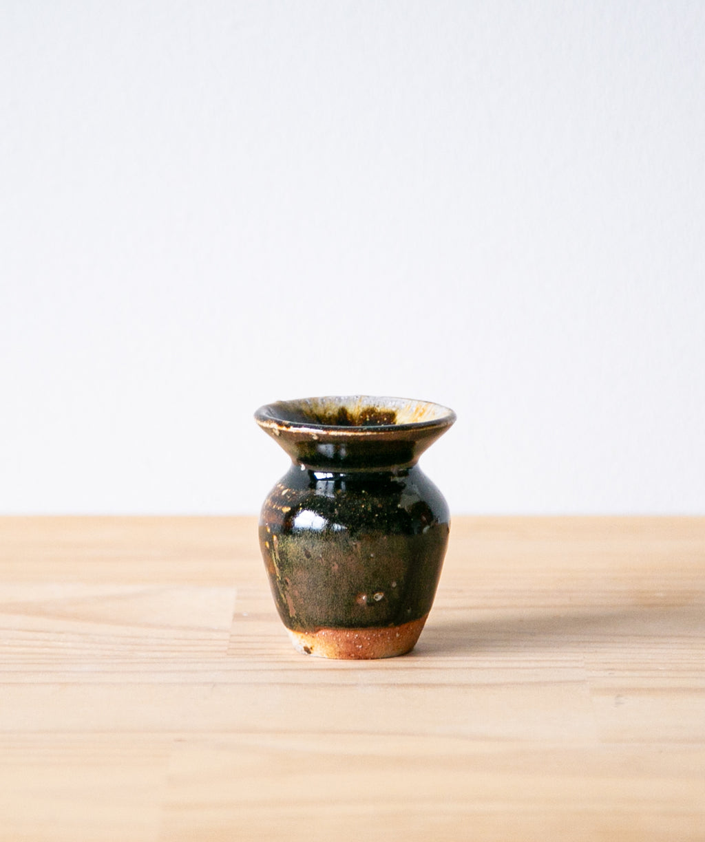 Tenmoku tulip vase