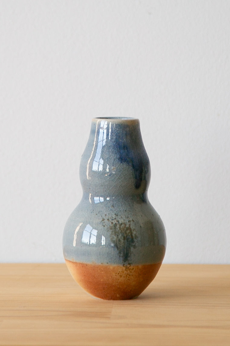 Pale Blue Gourd Vase