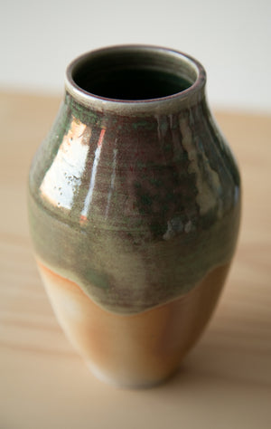 dipped green vase
