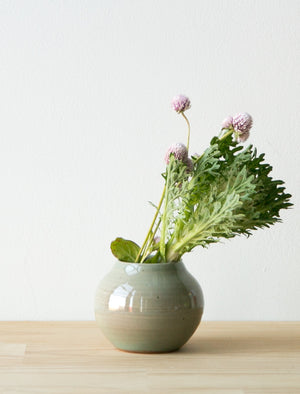 blushing celadon vase